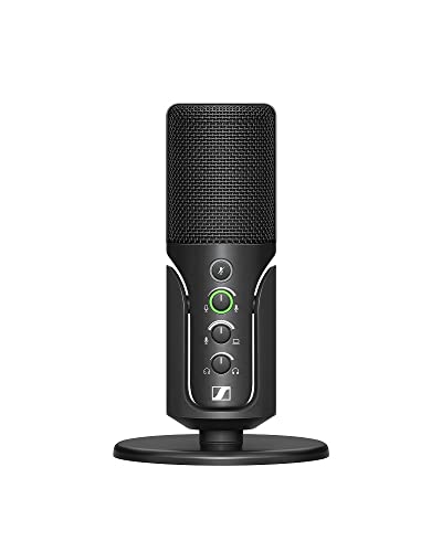 Sennheiser Profile Microfono Usb Con Supporto Da Tavolo - Design Plug & Play, Ideale Per Podcasting E Streaming, Capsula Condensatore Cardioide, Cavo