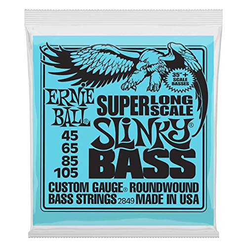 Ernie Ball, Super Long Scale Slinky, Corde Per Basso Elettrico A Scala Super Lunga, Diametro 45-105