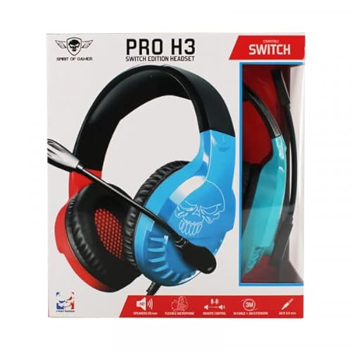 Spirit Of Gamer Casque Micro Gamer Pro H3 Switch Edition (Bleu/Rosso)
