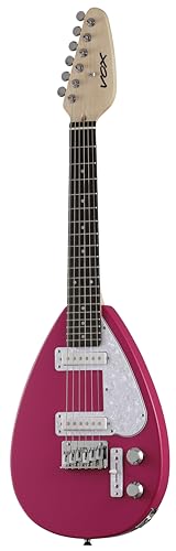 Vox - Mk3 Mini Lipstick Red, Chitarra Elettrica Scala Ridotta 476Mm, Forma A Goccia, Corpo In Terentang, Manico In Acero E Tastiera In Purpleheart, Co