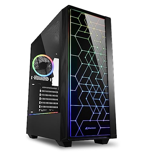 Caja Gaming Sharkoon Lit 100 Atx 2Xusb3.0 Rgb Sin Fuente Negro