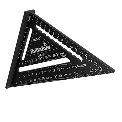 Squadra 5-In-1 180 Mm I Hultafors I Squadra Da Carpentiere Fresata A Cnc In Alluminio I Squadra Da Carpentiere Per Marcatura, Misurazione E Disegno I