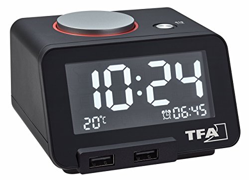 Tfa 60.2017.01 Reloj Despertador Digital Homtime