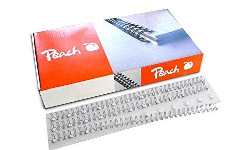 Peach Wire Binding Combs, 12Mm Silver, 3:1'', 34 Loops A4, 100 Pcs. Pw127-01