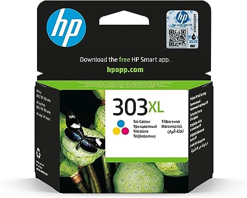 Hp 303Xl Tricromia, T6N03Ae, Cartuccia Originale Hp Da 415 Pagine, Ad Alta Capacità, Compatibile Con Stampanti Hp Tango E Tango X E Hp Envy 6220, 6230