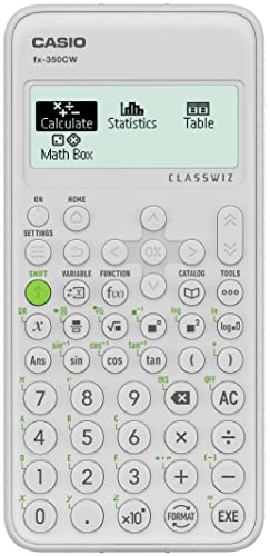 Casio Fx-350Cw Calcolatrice Scientifica Con Oltre 290 Funzioni E Display Naturale Hd A 4 Gradazioni Di Grigio