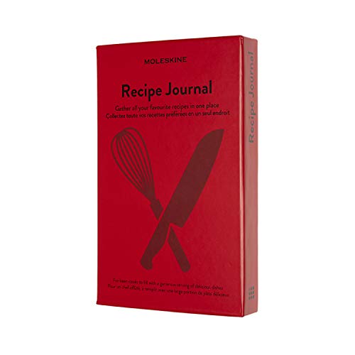 Moleskine - Recipe Journal, Theme Notebook - Hardcover Notebook To Collect And Organise Your Recipes - Large Size 13 X 21 Cm - 400 Pages
