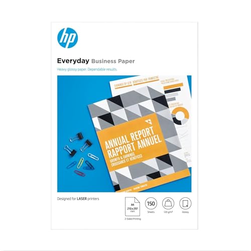 Hp Carta Professionale Lucida Hp Everyday 7Mv82A, Grammatura 120 G/M2, Formato A4, Confezione Da 150 Fogli