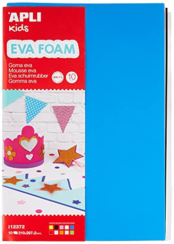 Agipa Moosgummi, 300 X 200 Mm, Inhalt: 10 Blatt, Modelli/Colori Assortiti, 1 Pezzo