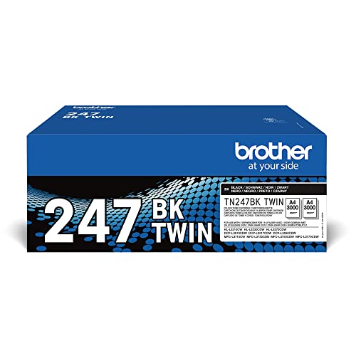 Brother Tn247Bktwin Bundle Di 2 Toner, Colore Nero, Fino A Circa 6000 Pagine Incluse, Per Stampanti Dcpl3550Cdw/ Hll3230Cdw/ Hll3270Cdw/ Mfcl3730Cdn/