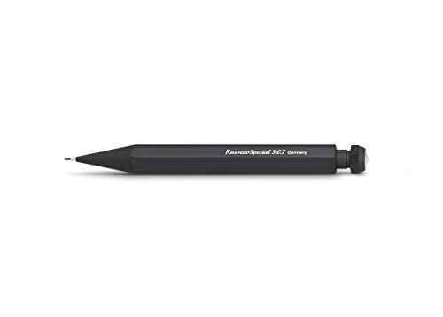 Kaweco Special S Portamine 0,7 I In Alluminio Di Alta Qualità Con Otto Spigoli Ottogonali, Portamine Da 10,5 Cm, Penna A Pressione Ricaricabile, Nero