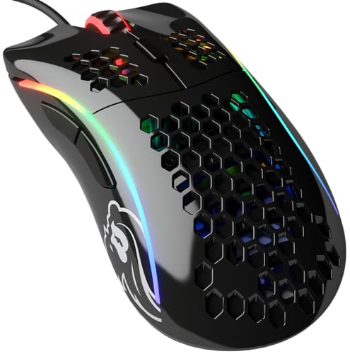Glorious Gaming Model D Mouse Da Gaming Wired - Superleg. 68 G, A Nido D'Ape, Rgb, Ergonomico, Sensore Pixart 3360, Omron Switches, Piedini In Ptfe, 6