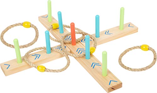 Small Foot Gioco Di Lancio Con Anelli Active In Legno, Per Il Giardino, Dai 3 Anni In Su, 12035 Toys, Multicolore, Ca. 50 X 50 X 10 Cm