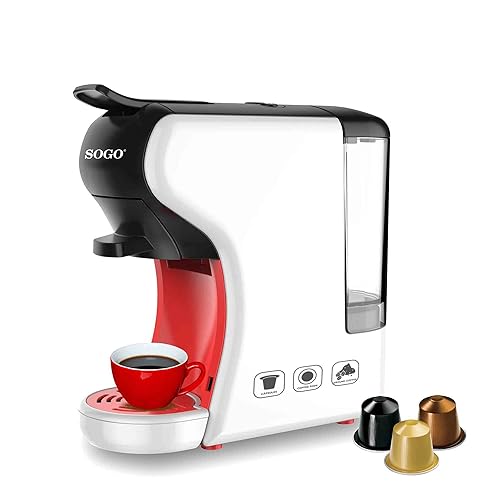 Sogo Caf-Ss-5675 Caffettiera, 850 W, 15/20 Bar, Per Caffè Macinato E Capsule 3 In 1, Capacità 1.6 Litri Macchina Per Il Caffè Maccchinetta Caffè