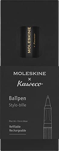 Moleskine X Kaweco, Penna A Sfera Ricaricabile In Plastica Abs, Per Scrivere E Prendere Appunti, Ricaricabile Con 1,0 Mm Di Inchiostro Blu Incluso, Co