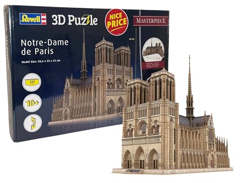 Revell- Notre Dame De Paris, Masterpiece, 293 Parts 3D Puzzle, (0193)