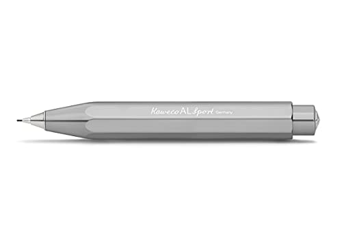Kaweco Al Sport Portamine 0,7 Mm Hb I 12 G Portamine In Alluminio Di Alta Qualità, Portamine A Pressione Lucido 10,5 Cm (Raw)