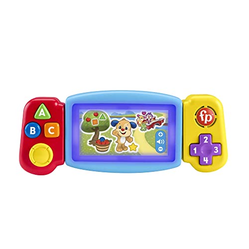 Fisher-Price Console Gira E Impara, Videogioco Finto Per Bambini Ai Primi Passi, Con Luci, 9-36 Mesi, Edizione: Olandese; Inglese, Uk; Francese; Tedes