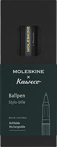 Moleskine X Kaweco, Penna A Sfera Ricaricabile In Plastica Abs, Per Scrivere E Prendere Appunti, Ricaricabile Con 1,0 Mm Di Inchiostro Blu Incluso, Co