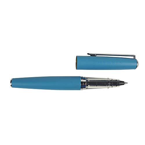 Herbin 21613T - Penna Roller In Metallo A Cartuccia, Blu