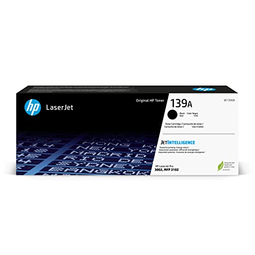 Hp 139A W1390A, Cartuccia Toner Originale Hp Da 1500 Pagine, Compatibile Con Le Stampanti Hp Laserjet Pro 3002, Mfp 3102, Nero