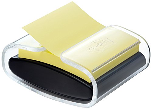 Post-It 63318 Dispenser Da Tavolo Ricaricabile E 1 Post-It Blocchetto Fogli Adesivi, 76 X 76 Mm, Giallo Chiaro