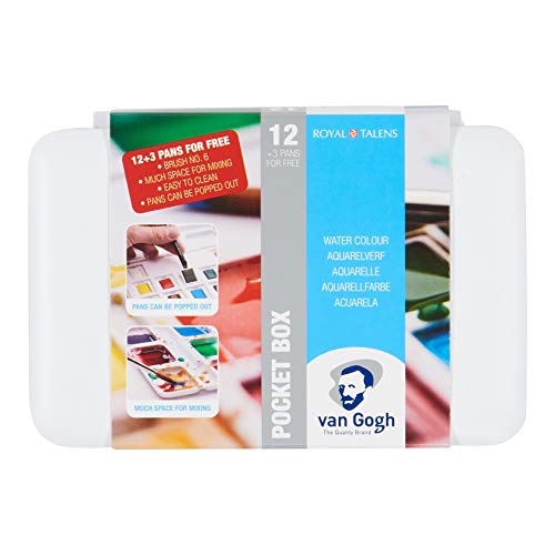 Van Gogh Estuche De Acuarelas Básicas Con 12 Acuarelas In Media Pastillas + 3 Colori Gratis (20808632)