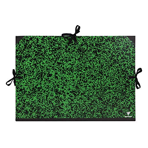 Clairefontaine 32600C - Cartella Da Disegno Annonay Chiusura A 3 Cordoni 47X62 Cm, Verde