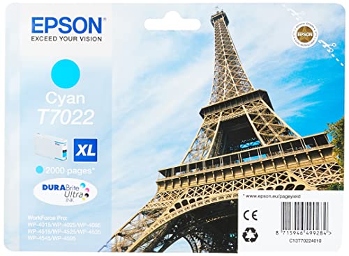 Epson T702240 Ciano Workforce Pro Inkjet / Getto D'Inchiostro Cartuccia Originale