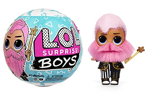 Lol Surprise Boys Serie 5 Bambolotto - 7 Sorprese: Adesivi, Vestiti E Accessori - Effetto Cambiamento In Acqua - Confezione Riutilizzabile - Giocattol