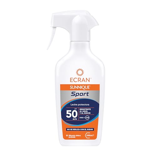 Ecran Sunnique Sport - Latte Protettivo Solare Sfp 50 In Spray, Protezione Alta Uvb, Uva, Freschezza Istantanea, Rafforza Le Difese, Molto Resistente