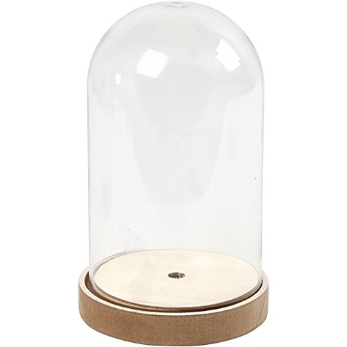 Create Crafts 52163 - Vaso A Campana Con Supporto In Legno, 18 X 11 Cm