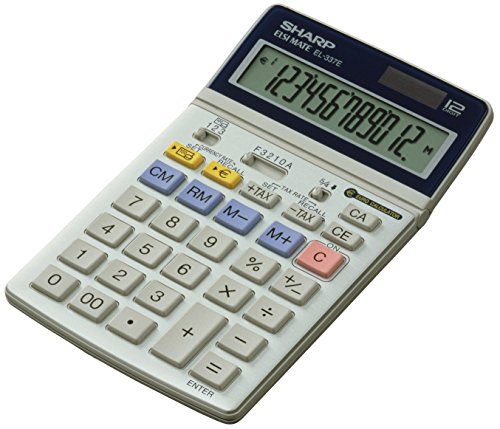 Sharp El-337C, Semi-Desk Top Calculator With Euro-Conversion Desktop Financial Calculator Silver - Calculators