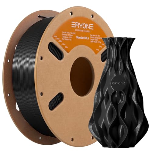 Filamento Eryone Pla 1,75 Mm, Filamento Pla Para Impresora 3D, 0,03 Mm, 1 Kg/Bobina,Negro