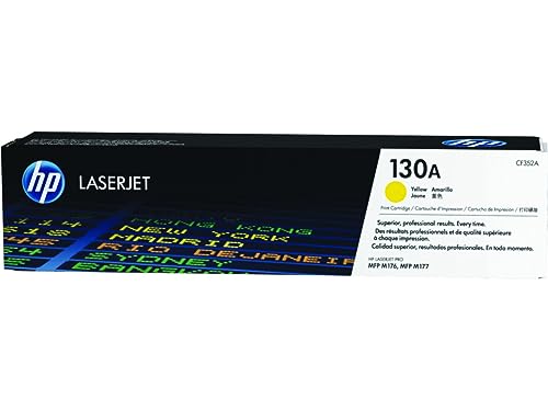 Hp 130A Cf352A Cartuccia Toner Originale Per Stampanti Color Laserjet Pro M177Fw E Color Laserjet Pro Serie M176N, Giallo
