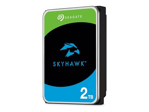Seagate Skyhawk, 2Tb, Hard Disk Interno Per Applicazioni Video, Unità Sata 6Gbit/S, 3.5", Cache 256 Mb, 3 Anni Servizi Rescue In-House (St2000Vx017)