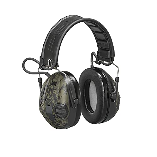 3M Peltor Cuffie Sporttac, 26 Db, Coppe Verdi Ad Alta Visibilità, Bardatura Temporale Pieghevole, Mt16H210F-478-Gn-945