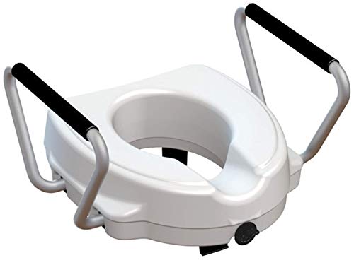 Rialzo Wc, 12,5 Cm, Alzawater Anatomico Con Sistema Di Fissaggio E Braccioli Fissi, Portata 130Kg