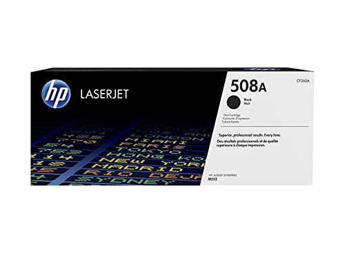 Hp 508A Cf360A, Cartuccia Toner Originale Hp Da 6000 Pagine, Compatibile Con La Stampante Hp Laserjet Enterprise M552, Nero