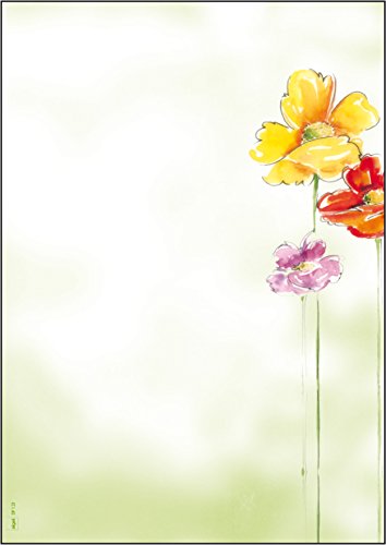 Sigel Dp123 Carta A Tema / Da Lettera, Spring Flowers, A4, 90 G, 50 Fg