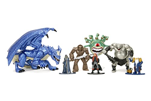 Jada Toys Dungeons & Dragons Pack 7 Figurines Diecast Nano Metalfigs 4-10 Cm