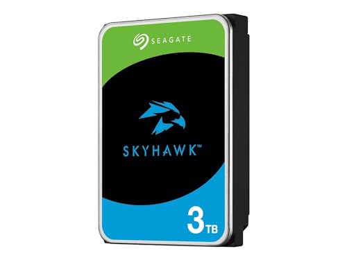 Seagate Skyhawk, 3Tb, Hard Disk Interno Per Applicazioni Video, Unità Sata 6Gbit/S, 3.5", Cache 256 Mb, 3 Anni Servizi Rescue In-House (St3000Vx015)