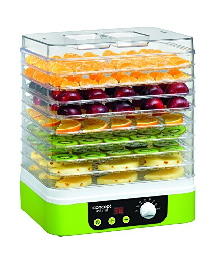 Concept Elettrodomestici So1060 Essiccatore Per Frutta, 9 Scomparti, 260 W, 46 Decibel, Plastic, Verde