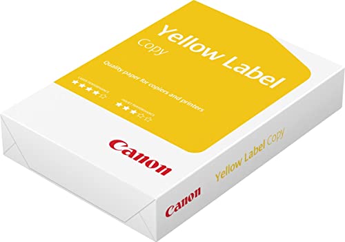 Canon Yellow Label - Carta Standard A4, 80 G/M², 500 Fogli Per Fotocopiatrici Pefc (Spessore 102Μm 150 Bianco)