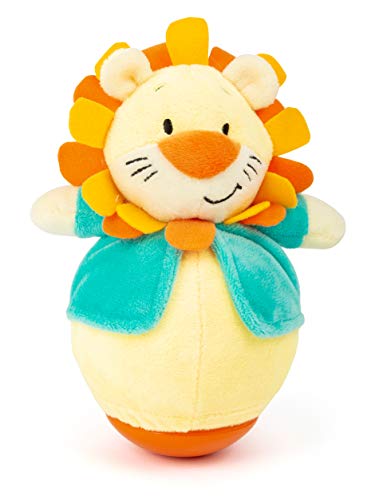 Small Foot Small Foot-11426 Leone, Divertente Figurina Sempre-In-Piedi Da Afferrare E Toccare, Educativo Giocattoli, Multicolore, 11426