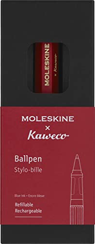 Moleskine X Kaweco, Penna A Sfera Ricaricabile In Plastica Abs, Per Scrivere E Prendere Appunti, Ricaricabile Con 1,0 Mm Di Inchiostro Blu Incluso, Co