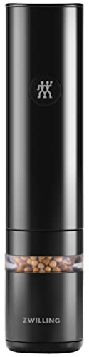 Zwilling Enfinigy Macina Spezie Elettrico Per Sale E Pepe Con Macinino In Ceramica E Luce Led, Ricaricabile Via Usb, Nero