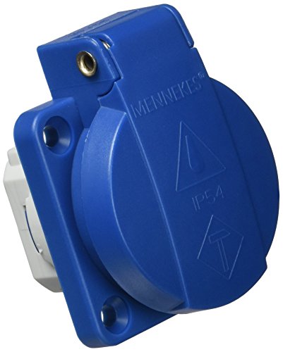 Mennekes 101700021 Basi Schuko 16 A/230 V, Outlet, Grado Di Protezione Ip 54, Confezione 20, Blu