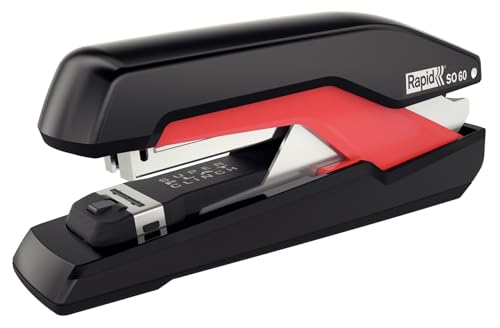Rapid So60 Supreme Omnipress - Cucitrice Desktop - 60 Fg - Full Strip - Nero / Rosso - 5000553