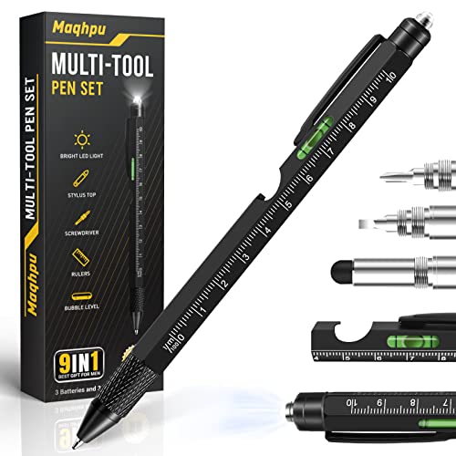 Maqhpu Festa Del Papa Idee Regalo, Regalo Uomo - Penna Regalo Multifunzione 9 In 1, Regalo Festa Del Papà, Gadget Idee Regalo Uomo Originale, Idee Reg